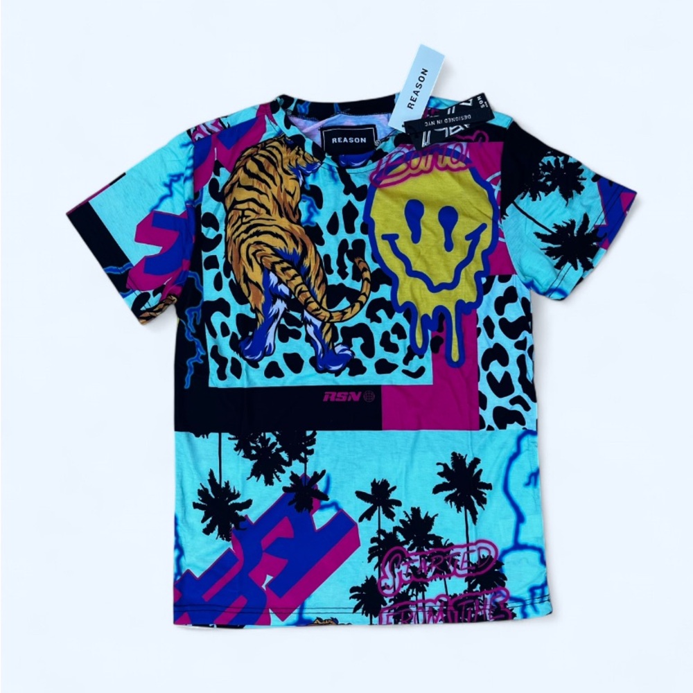 Reason Brand Medium Graffiti Skater Streetwear Shirt